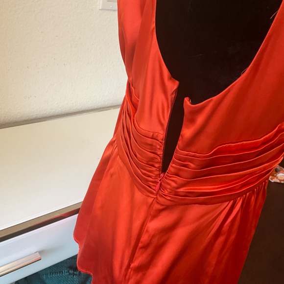 NWOT BEBE SATIN SILK SEXY BURNT ORANGE TOP L 😍😍😍 - Picture 7 of 11